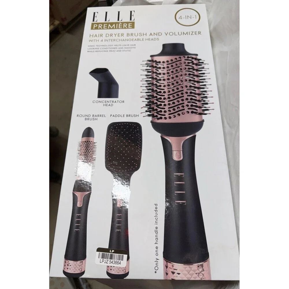 ELLE Premiere 4-in-1 Hair Dryer brush & Volumizer With 4 Heads